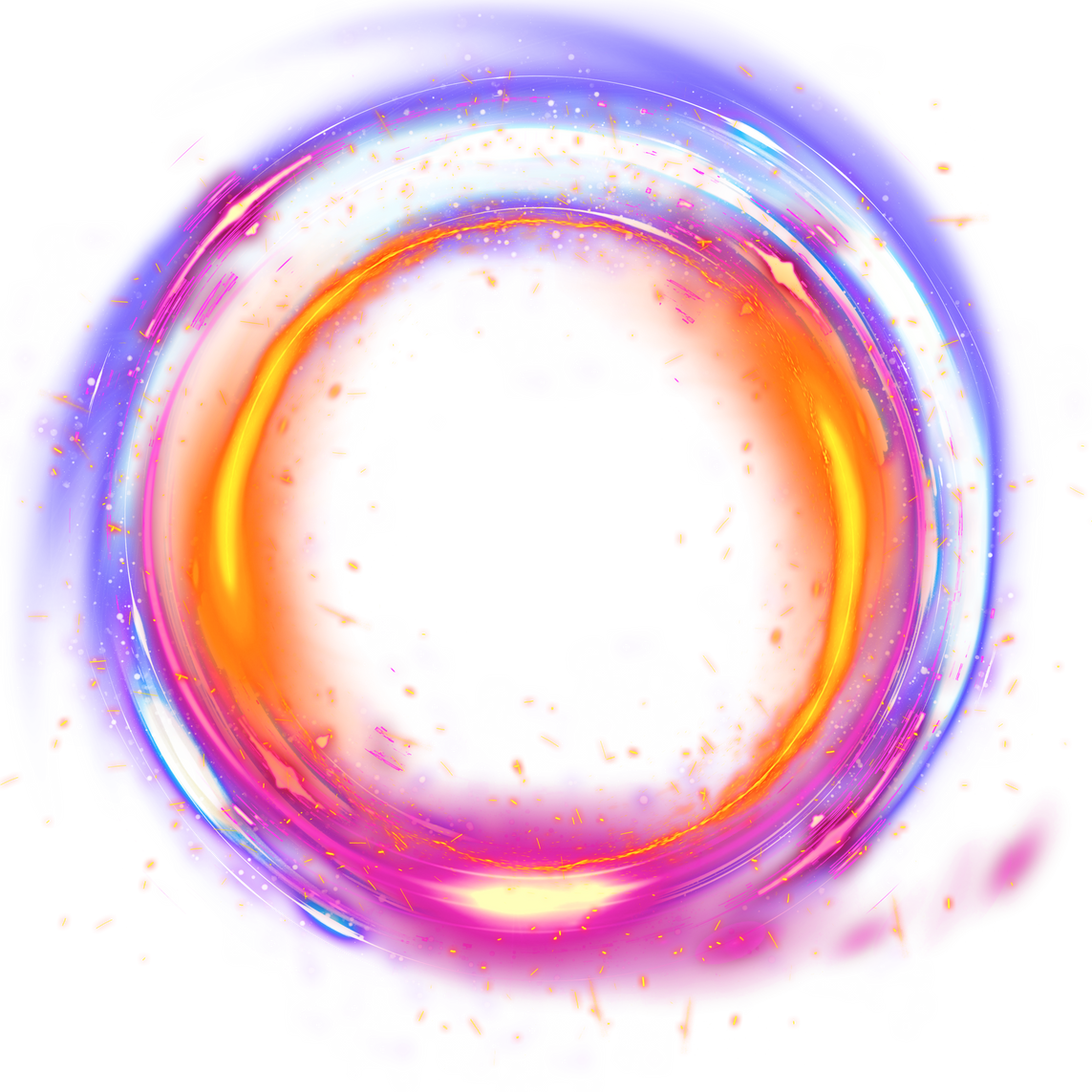 Neon Glowing Light Circle